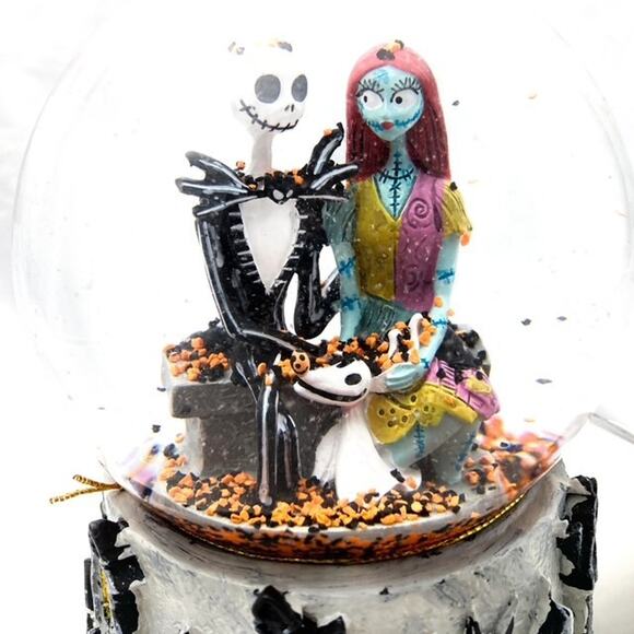 Musical Halloween  Snow Globe Nightmare Before Christmas Jack Sally Zero KCore - Picture 5 of 11